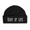 Cuff Beanie — 'Away of Life' Embroidered Streetwear Beanie