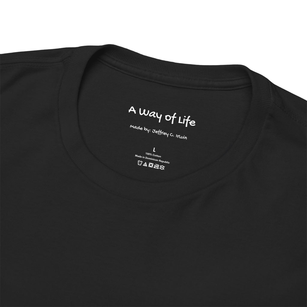 Graphic Tee — “An Unexamined Life Is Not Worth Living” with Gothic Tribal Back Design