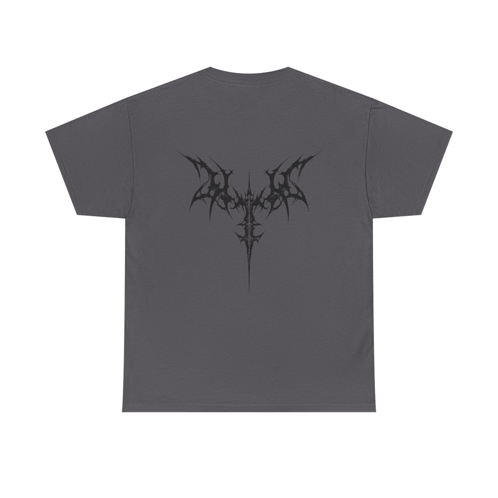 Graphic Tee — “An Unexamined Life Is Not Worth Living” with Gothic Tribal Back Design