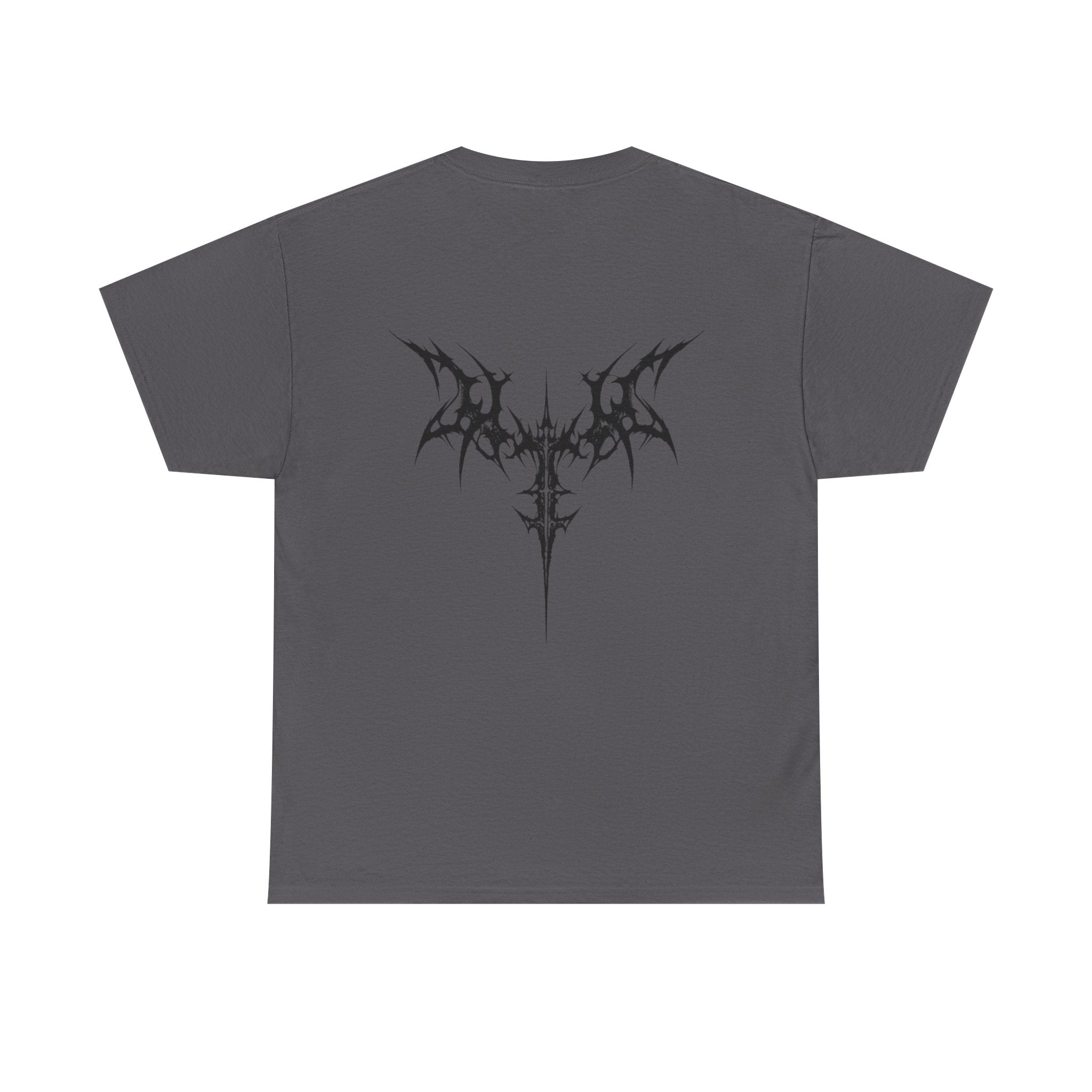 Graphic Tee — “An Unexamined Life Is Not Worth Living” with Gothic Tribal Back Design