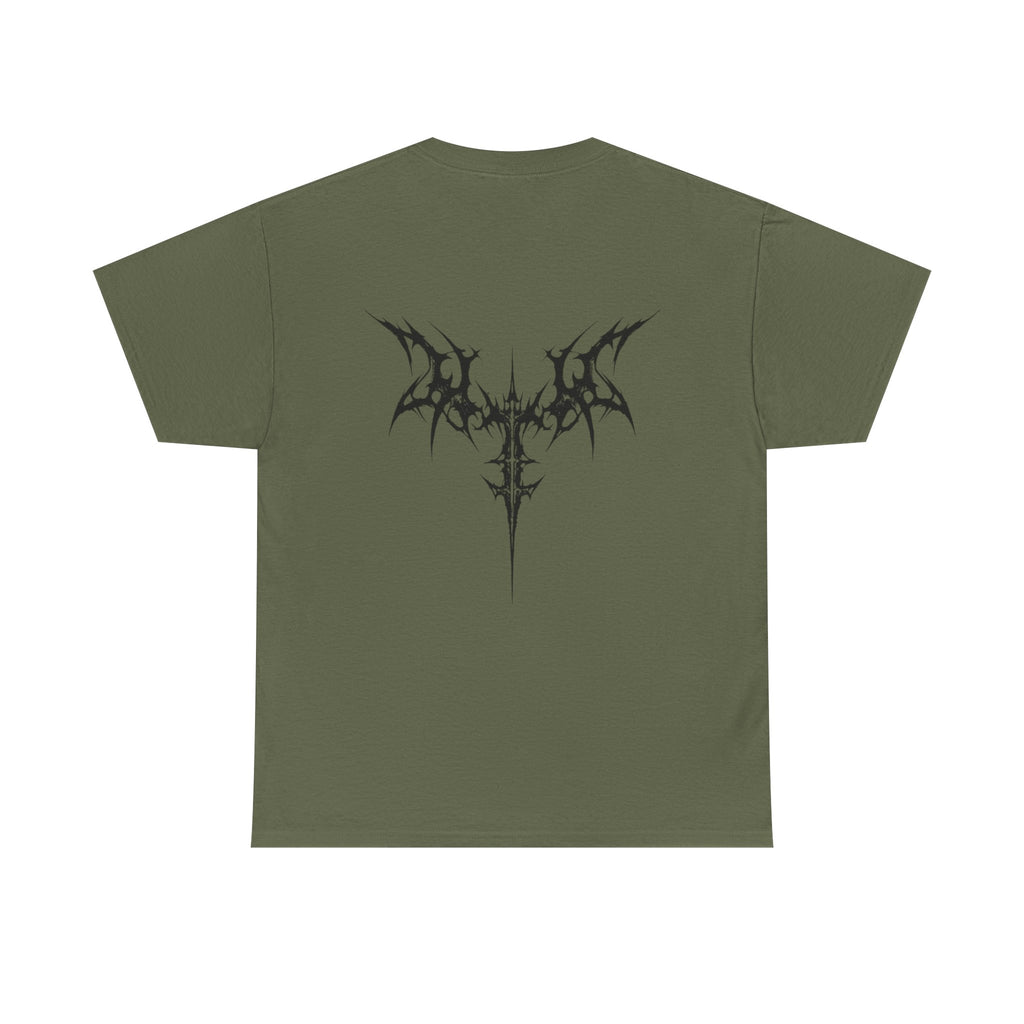 Graphic Tee — “An Unexamined Life Is Not Worth Living” with Gothic Tribal Back Design