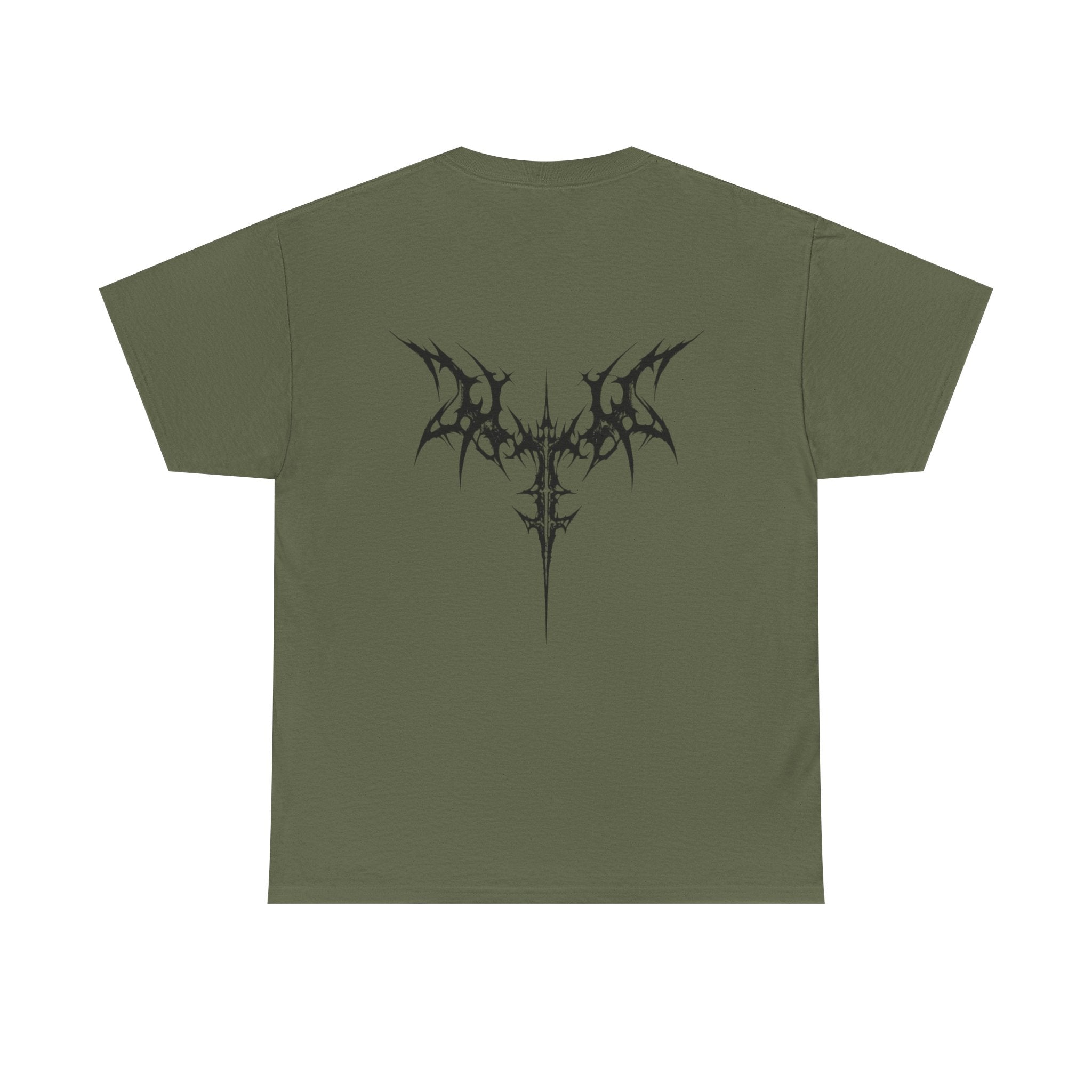 Graphic Tee — “An Unexamined Life Is Not Worth Living” with Gothic Tribal Back Design