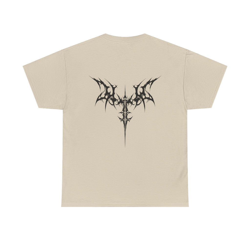 Graphic Tee — “An Unexamined Life Is Not Worth Living” with Gothic Tribal Back Design