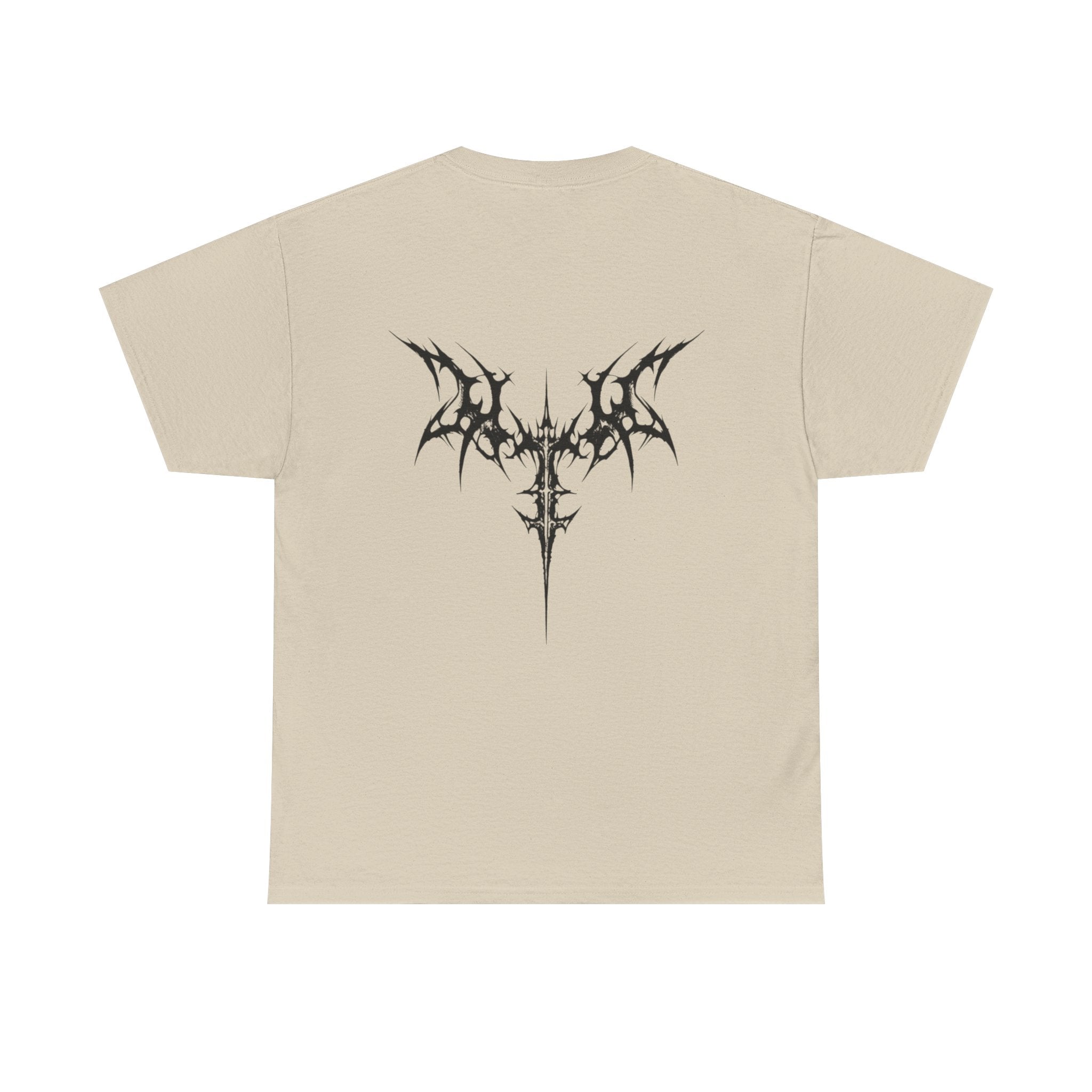 Graphic Tee — “An Unexamined Life Is Not Worth Living” with Gothic Tribal Back Design