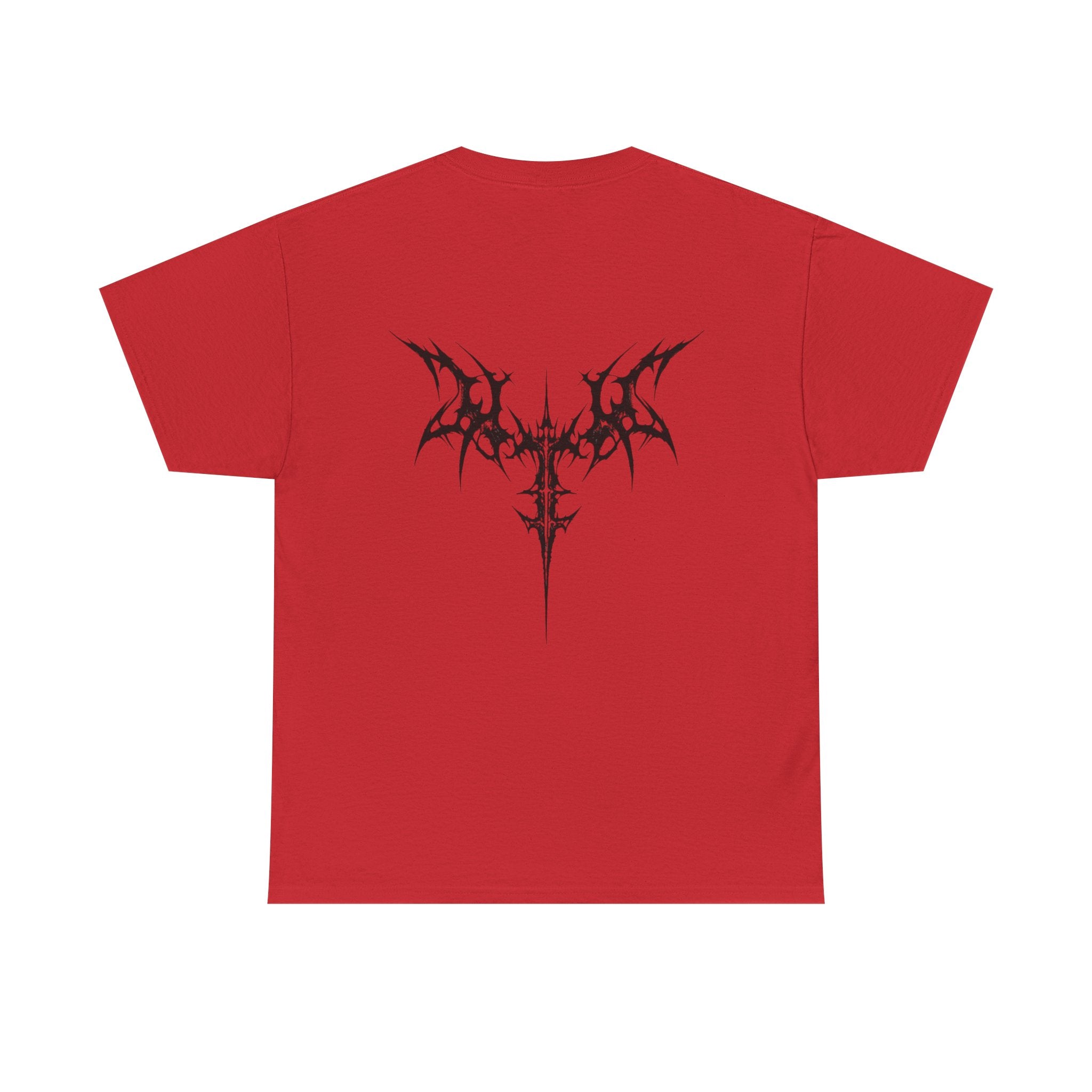 Graphic Tee — “An Unexamined Life Is Not Worth Living” with Gothic Tribal Back Design