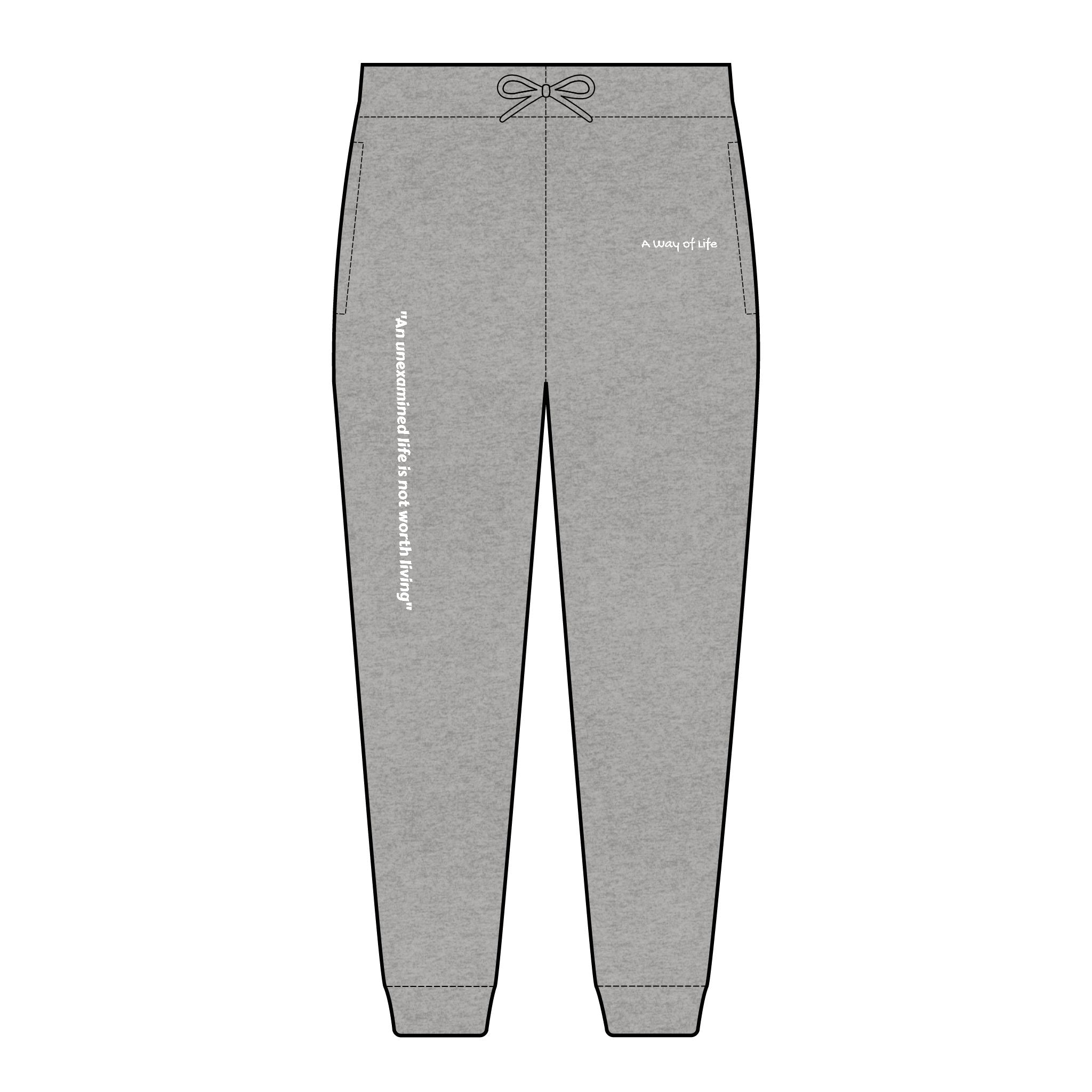 “An unexamined life is not worth living” jogger sweatpants