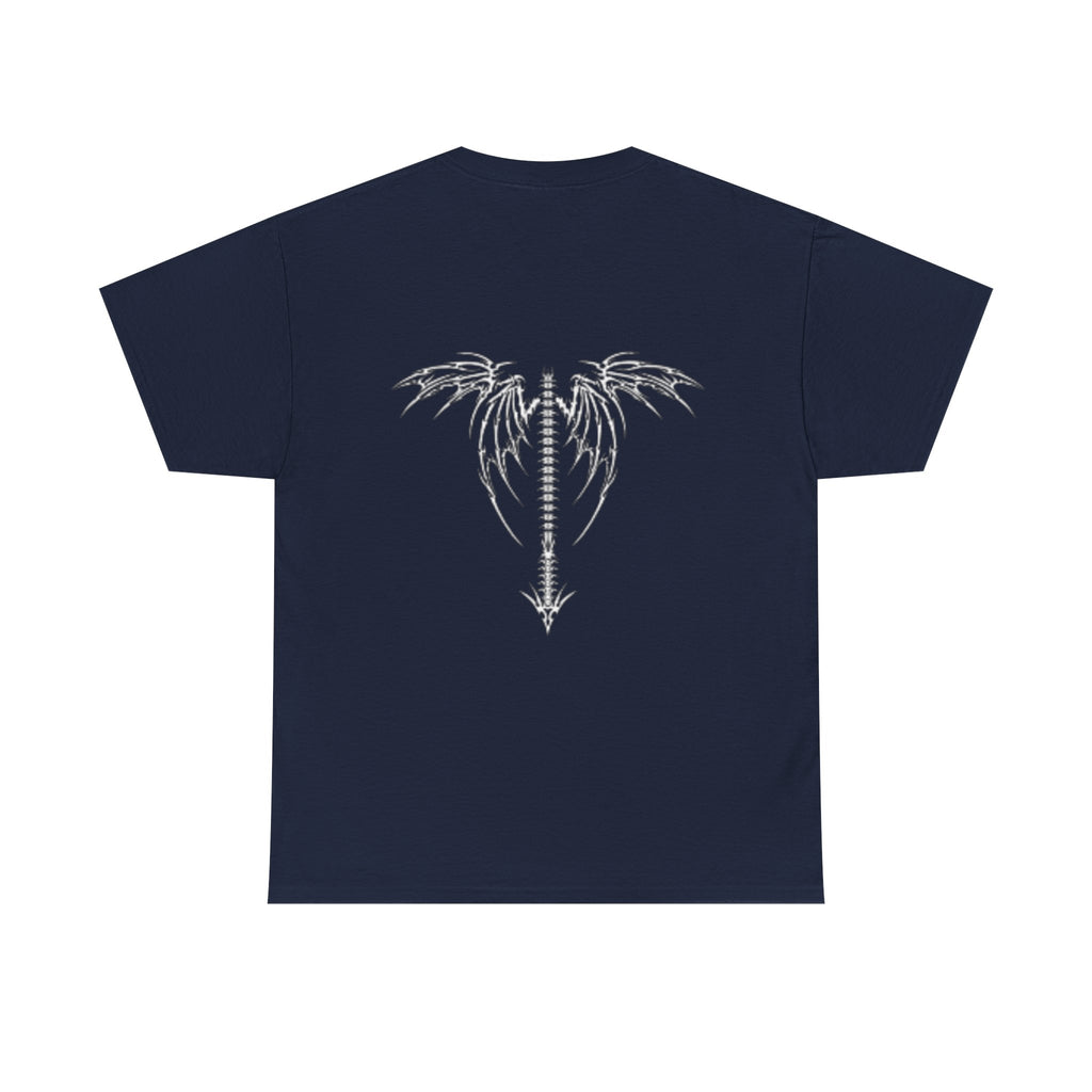 Graphic Tee — “An Unexamined Life Is Not Worth Living” with Gothic Tribal Back Design
