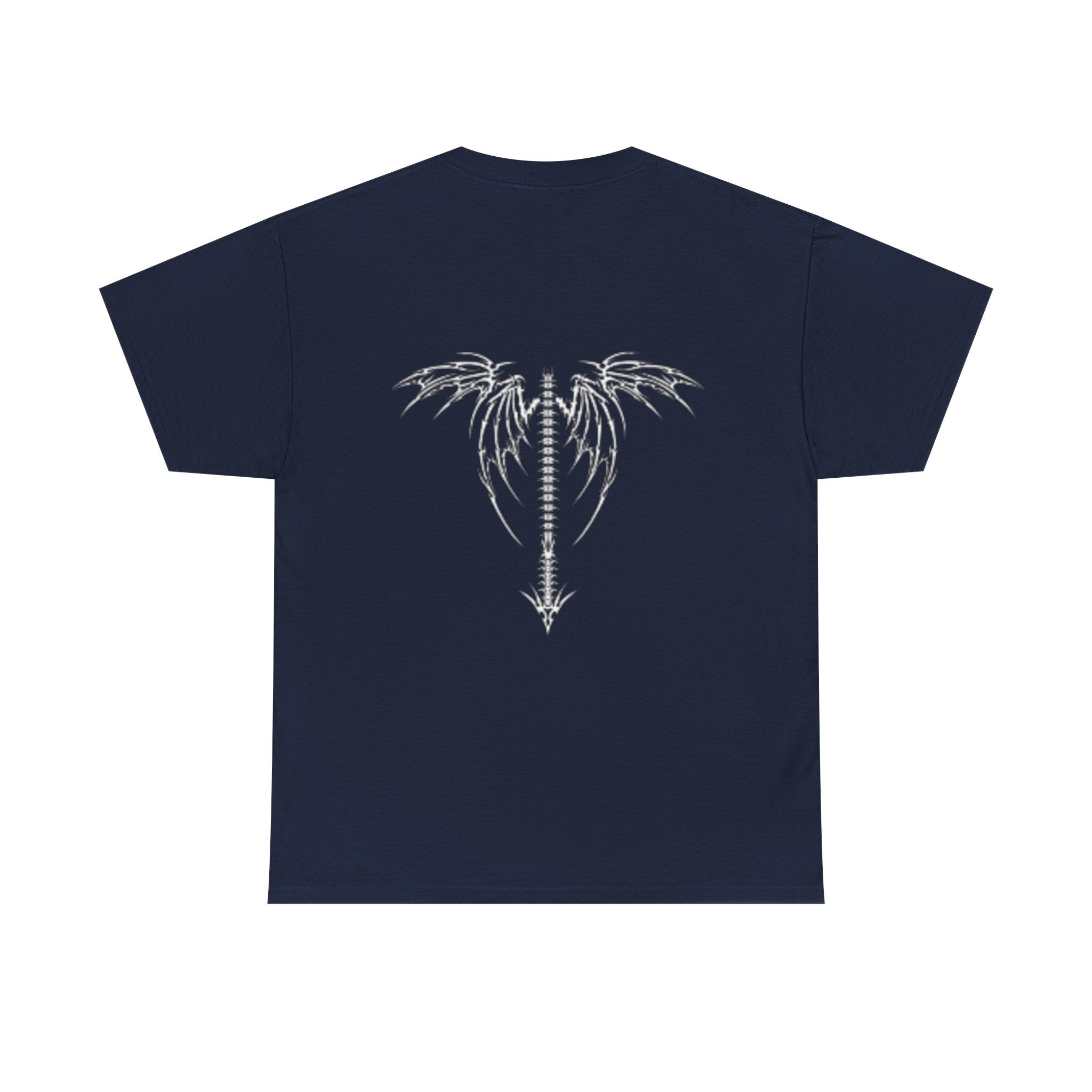 Graphic Tee — “An Unexamined Life Is Not Worth Living” with Gothic Tribal Back Design