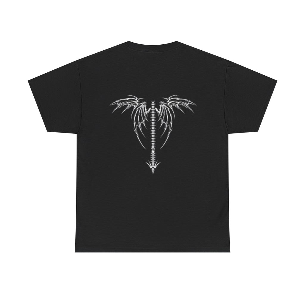 Graphic Tee — “An Unexamined Life Is Not Worth Living” with Gothic Tribal Back Design