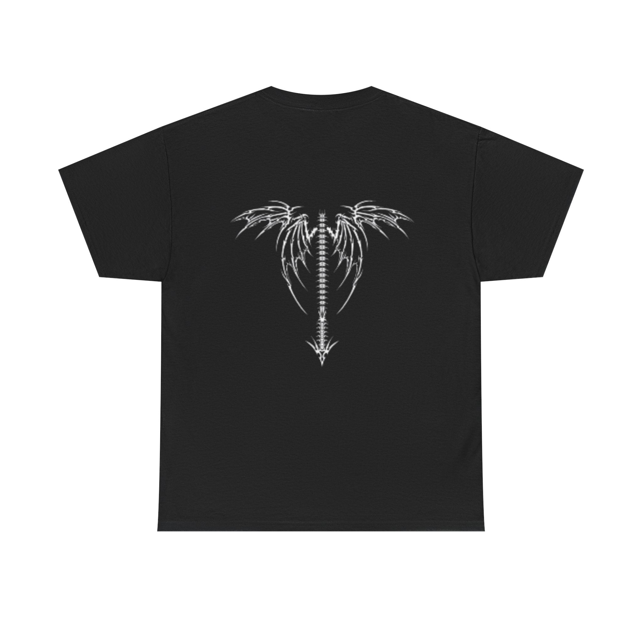 Graphic Tee — “An Unexamined Life Is Not Worth Living” with Gothic Tribal Back Design