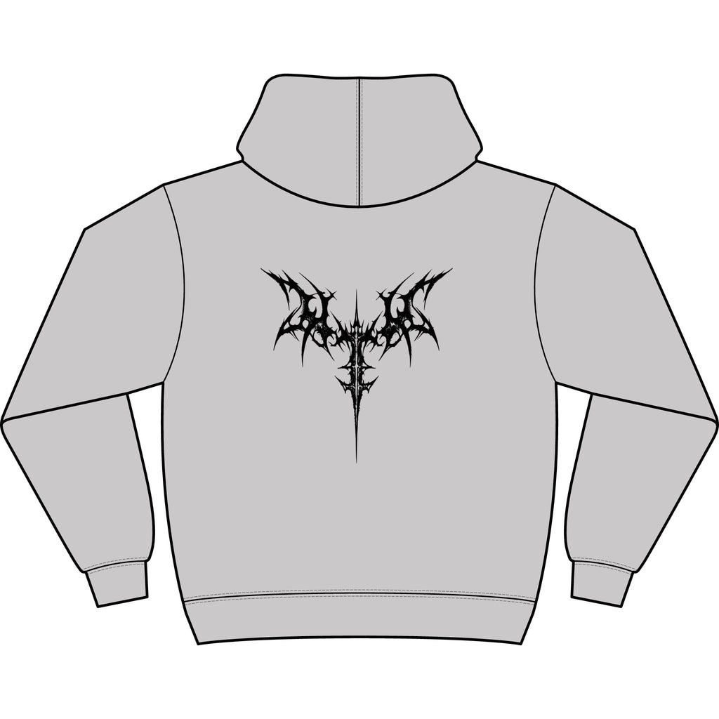 Men's Hoodie — "An Unexamined Life Is Not Worth Living" Front Quote with Angel Spine Back Graphic