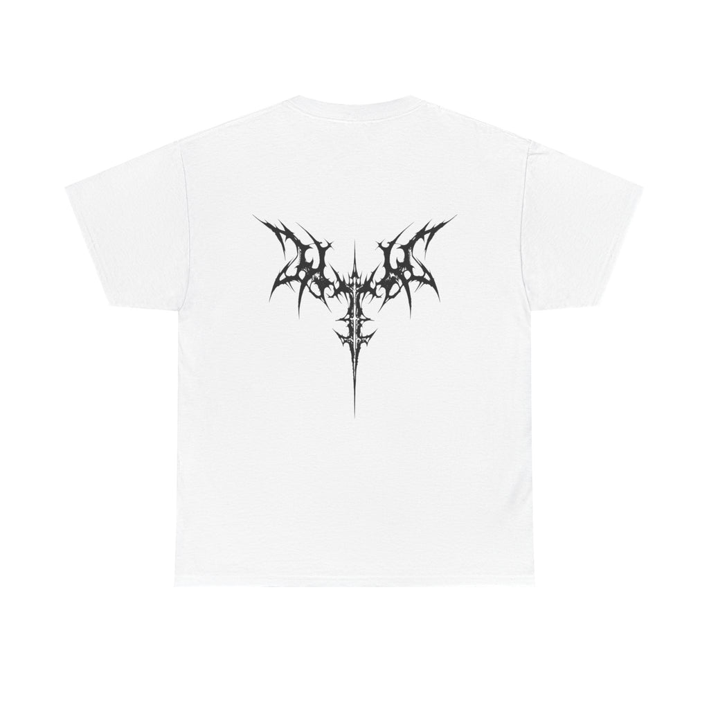 Graphic Tee — “An Unexamined Life Is Not Worth Living” with Gothic Tribal Back Design