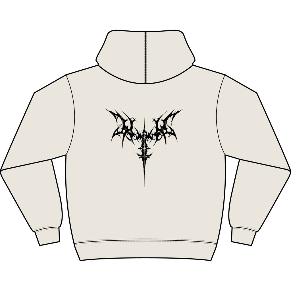 Men's Hoodie — "An Unexamined Life Is Not Worth Living" Front Quote with Angel Spine Back Graphic