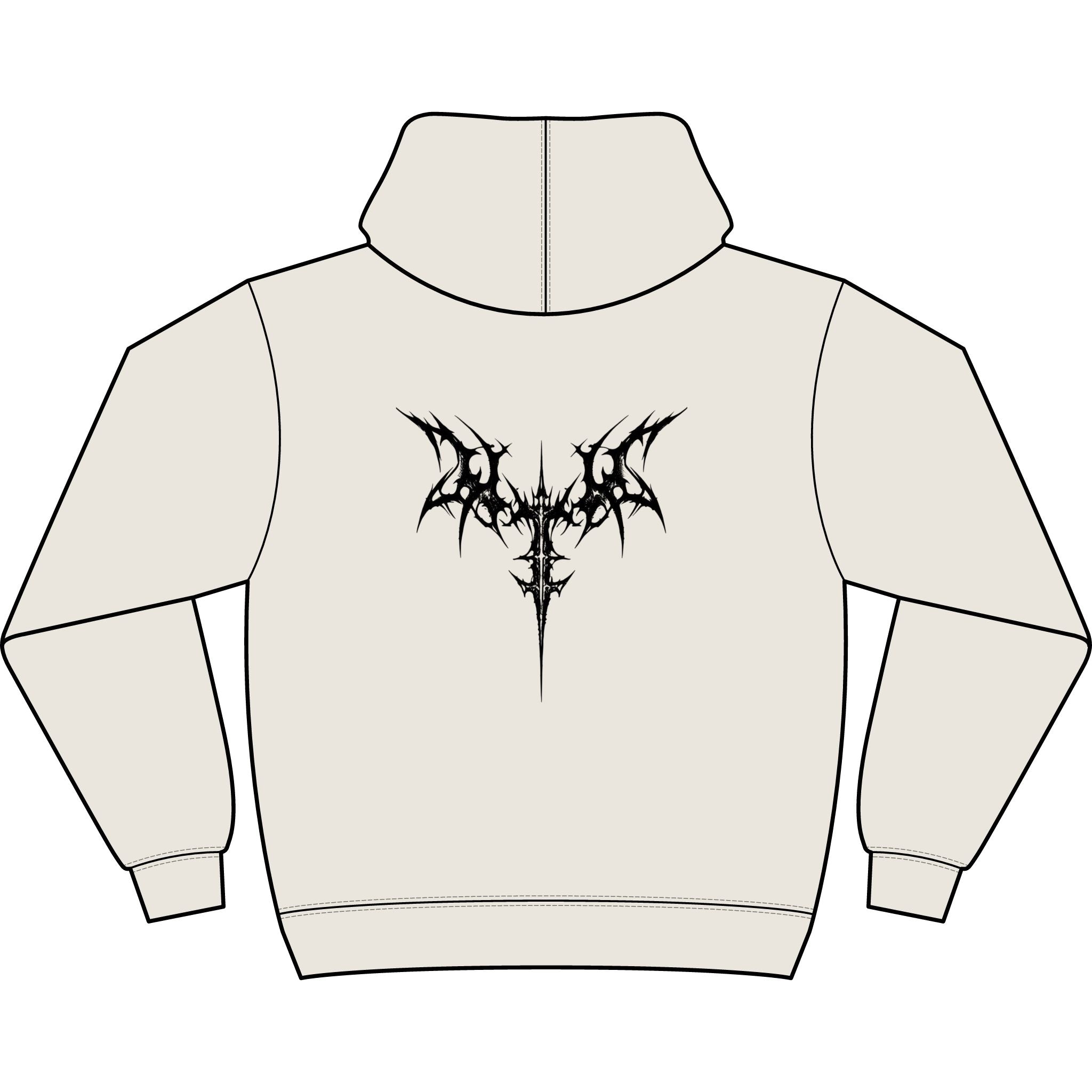 Men's Hoodie — "An Unexamined Life Is Not Worth Living" Front Quote with Angel Spine Back Graphic